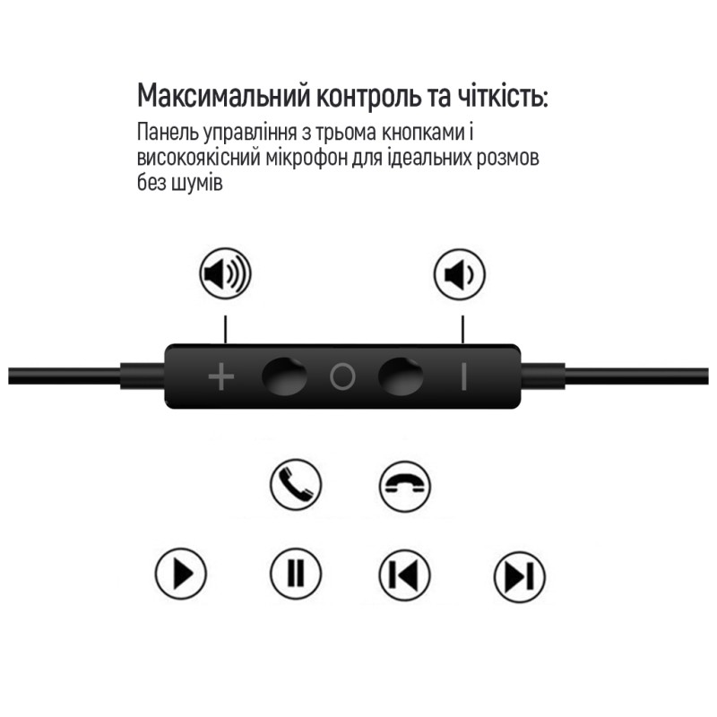 Наушники ColorWay 3.5 mm Wired Earphone Sound Wave Black (CW-WD04BK)