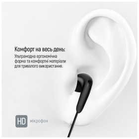 Наушники ColorWay 3.5 mm Wired Earphone Sound Wave Black (CW-WD04BK)