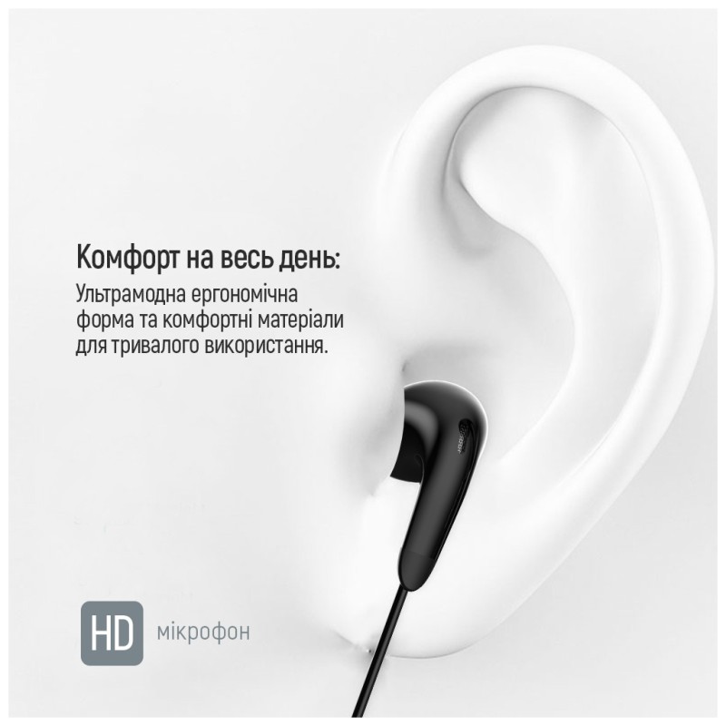 Наушники ColorWay 3.5 mm Wired Earphone Sound Wave Black (CW-WD04BK)