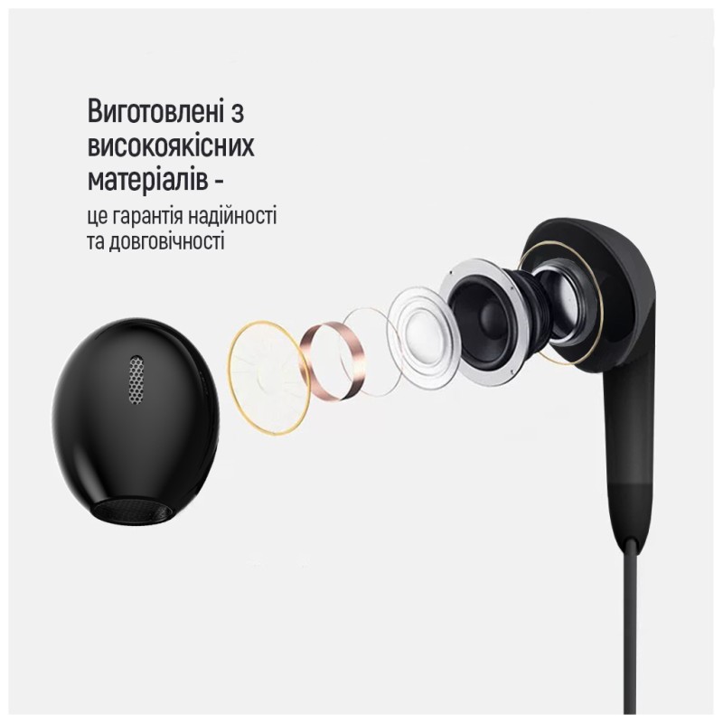Наушники ColorWay 3.5 mm Wired Earphone Sound Wave Black (CW-WD04BK)