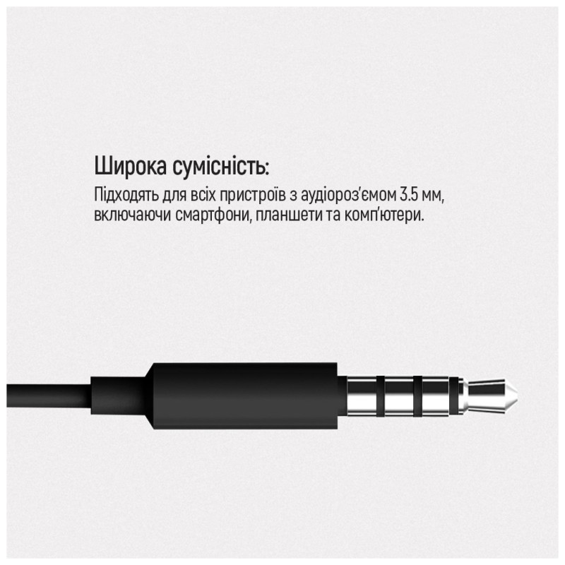 Наушники ColorWay 3.5 mm Wired Earphone Sound Wave Black (CW-WD04BK)