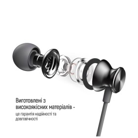 Наушники ColorWay 3.5 mm Wired Earphone UrbanBeat Black (CW-WD03BK)