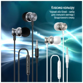 Наушники ColorWay 3.5 mm Wired Earphone UrbanBeat Black (CW-WD03BK)