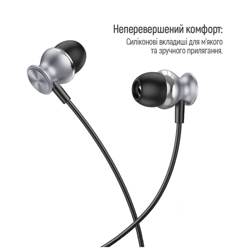 Наушники ColorWay 3.5 mm Wired Earphone UrbanBeat Black (CW-WD03BK)