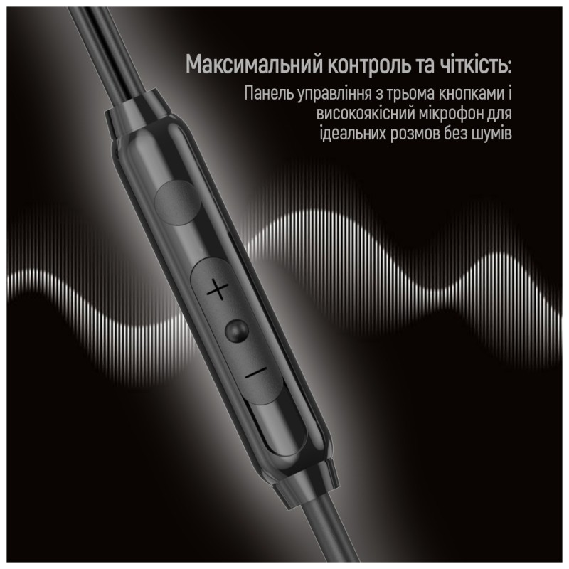 Наушники ColorWay 3.5 mm Wired Earphone UrbanBeat Black (CW-WD03BK)