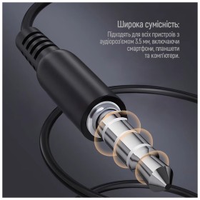 Наушники ColorWay 3.5 mm Wired Earphone UrbanBeat Black (CW-WD03BK)