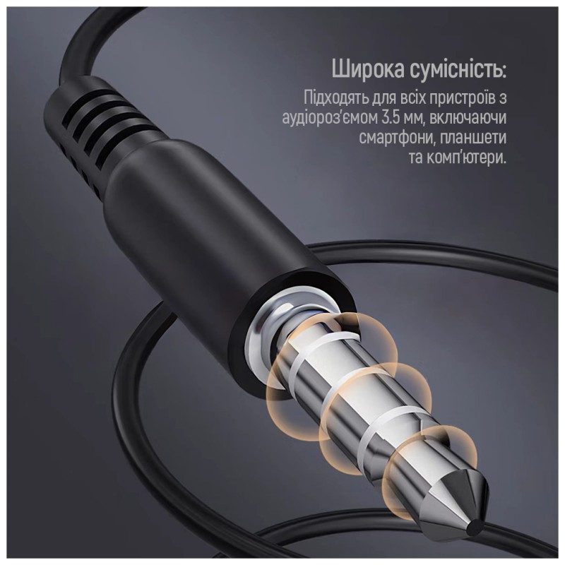 Наушники ColorWay 3.5 mm Wired Earphone UrbanBeat Black (CW-WD03BK)
