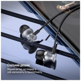 Наушники ColorWay 3.5 mm Wired Earphone UrbanBeat Black (CW-WD03BK)