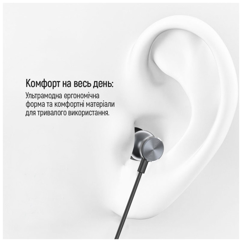 Наушники ColorWay 3.5 mm Wired Earphone UrbanBeat Black (CW-WD03BK)