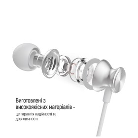 Наушники ColorWay 3.5 mm Wired Earphone UrbanBeat White (CW-WD03WT)
