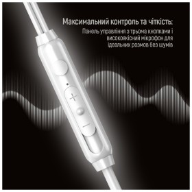 Наушники ColorWay 3.5 mm Wired Earphone UrbanBeat White (CW-WD03WT)