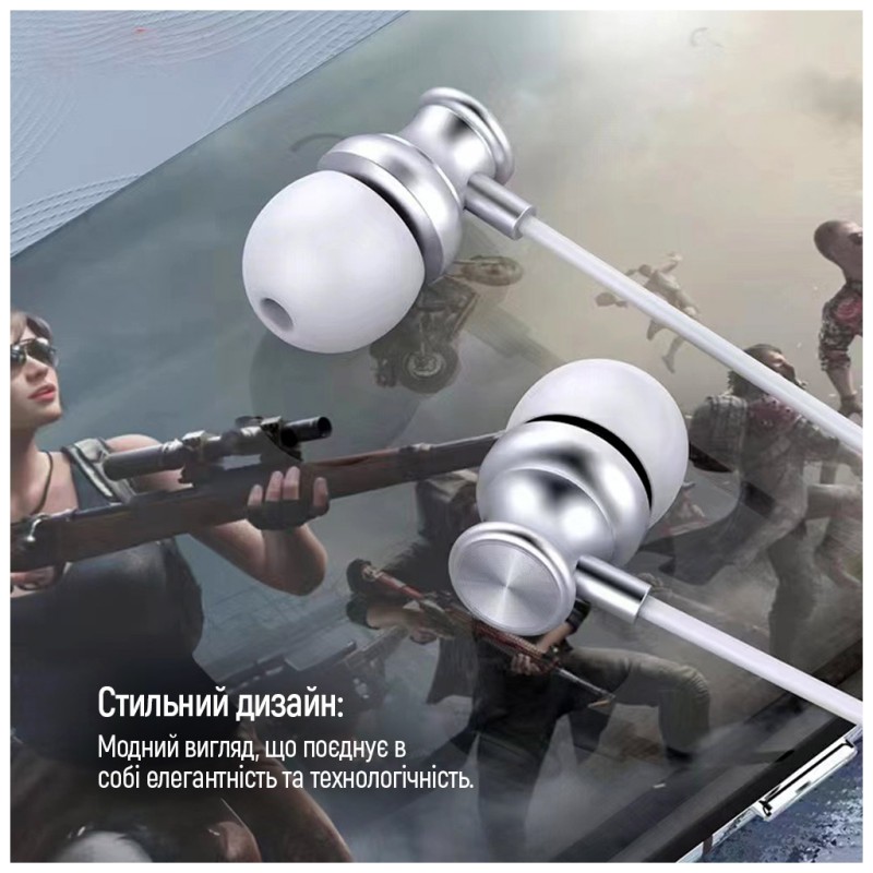 Наушники ColorWay 3.5 mm Wired Earphone UrbanBeat White (CW-WD03WT)