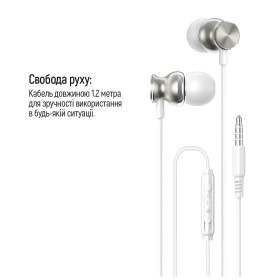 Наушники ColorWay 3.5 mm Wired Earphone UrbanBeat White (CW-WD03WT)