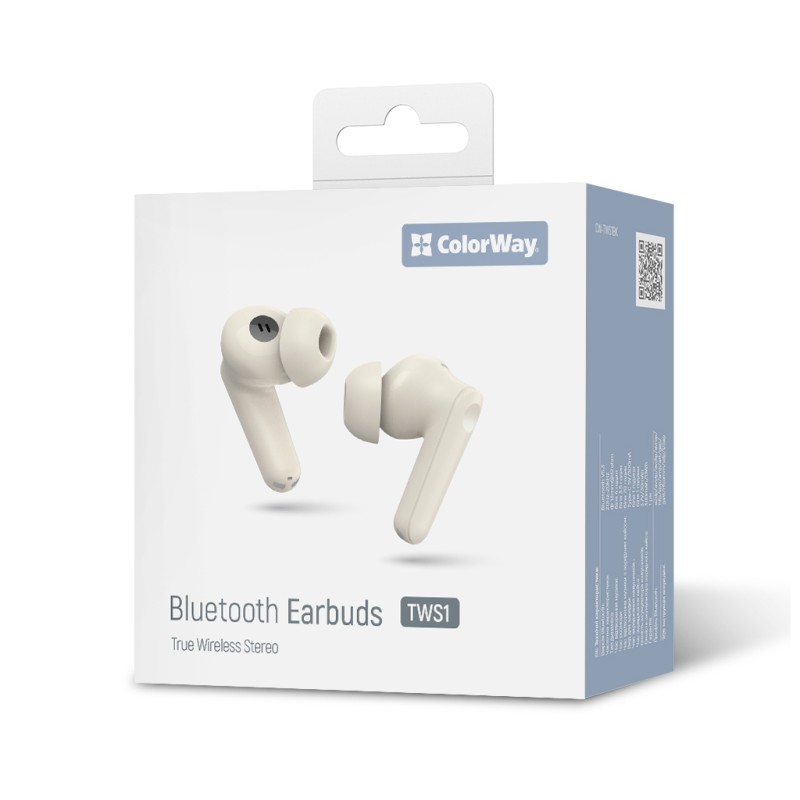 Наушники ColorWay Slim TWS-1 Earbuds Long Life Beige (CW-TWS1BE)