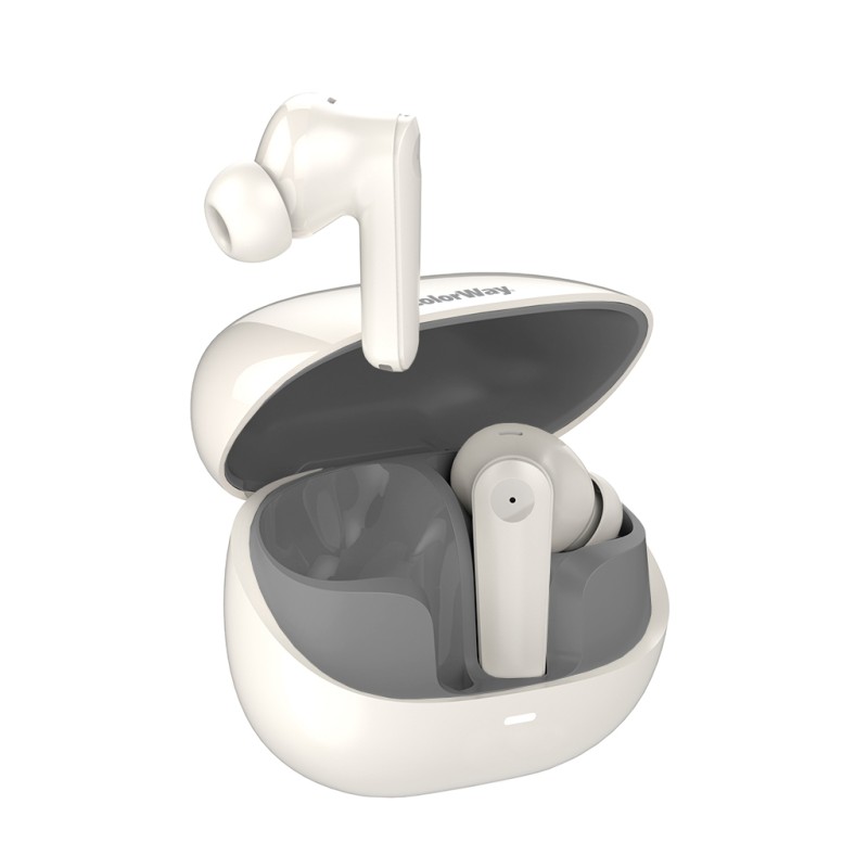 Наушники ColorWay Slim TWS-1 Earbuds Long Life Beige (CW-TWS1BE)