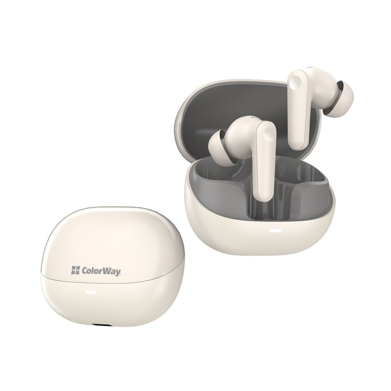 Наушники ColorWay Slim TWS-1 Earbuds Long Life Beige (CW-TWS1BE)