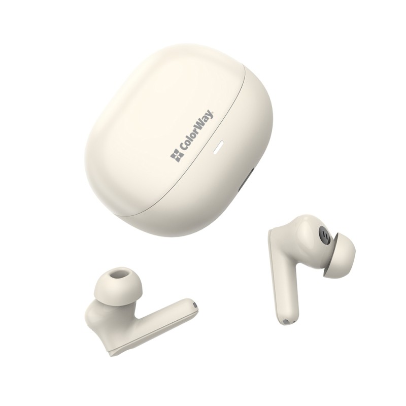 Наушники ColorWay Slim TWS-1 Earbuds Long Life Beige (CW-TWS1BE)