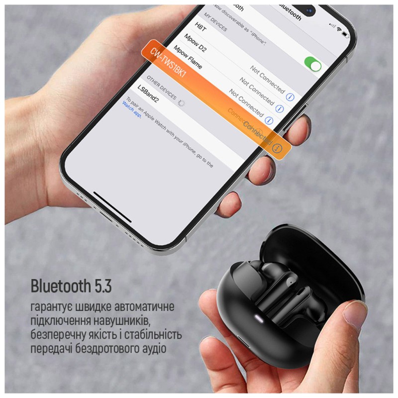 Наушники ColorWay Slim TWS-1 Earbuds Long Life Black (CW-TWS1BK1)