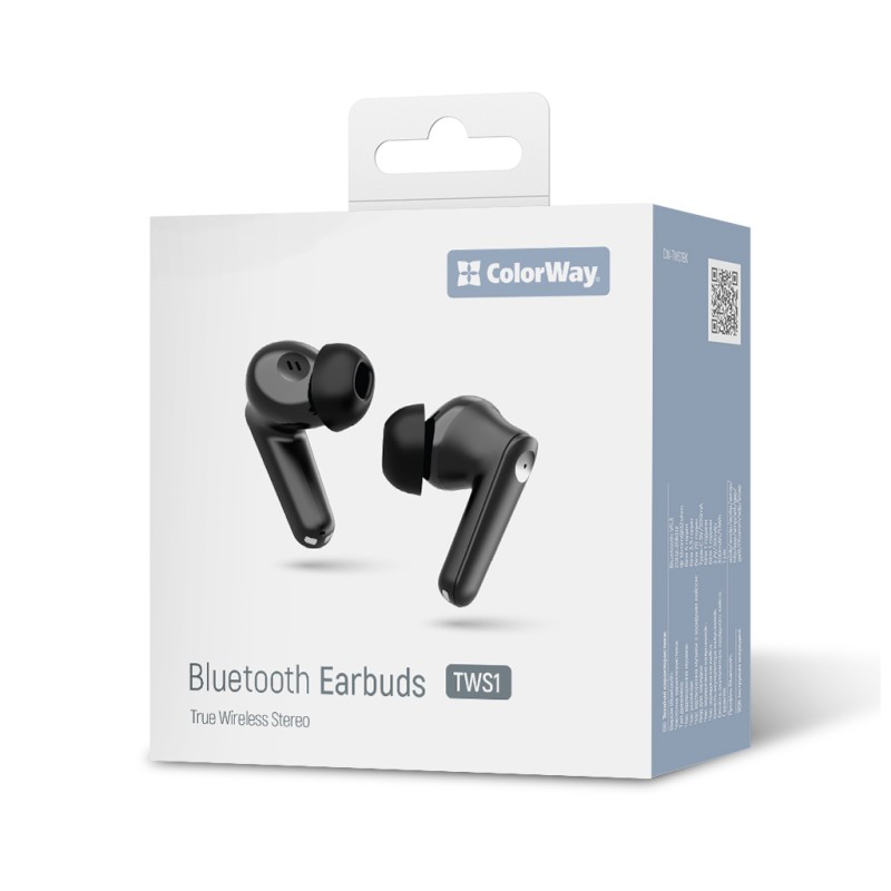 Наушники ColorWay Slim TWS-1 Earbuds Long Life Black (CW-TWS1BK1)