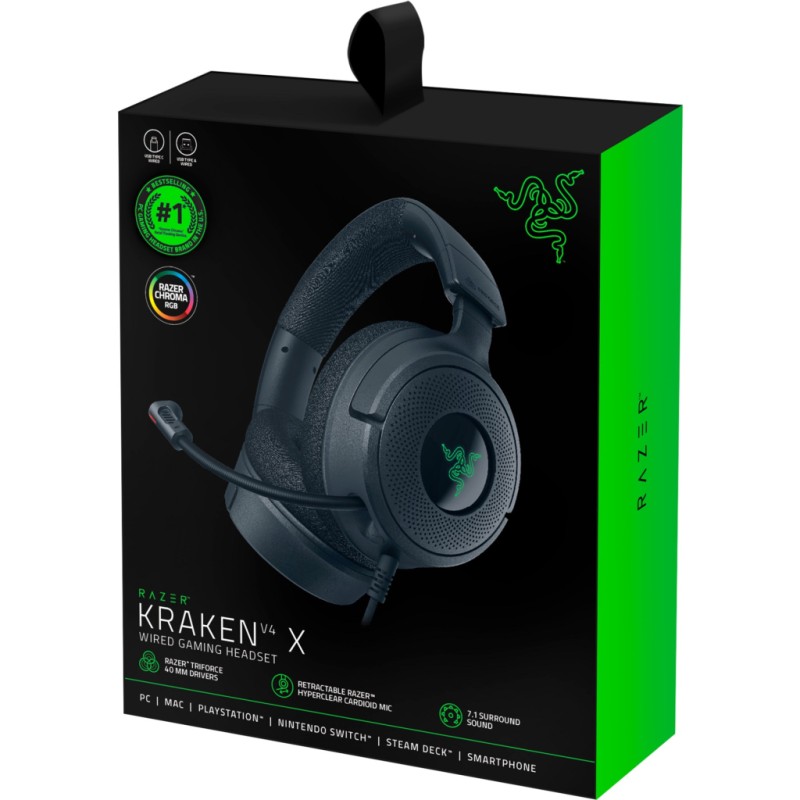 Наушники Razer Kraken V4 X Black (RZ04-05180100-R3M1)