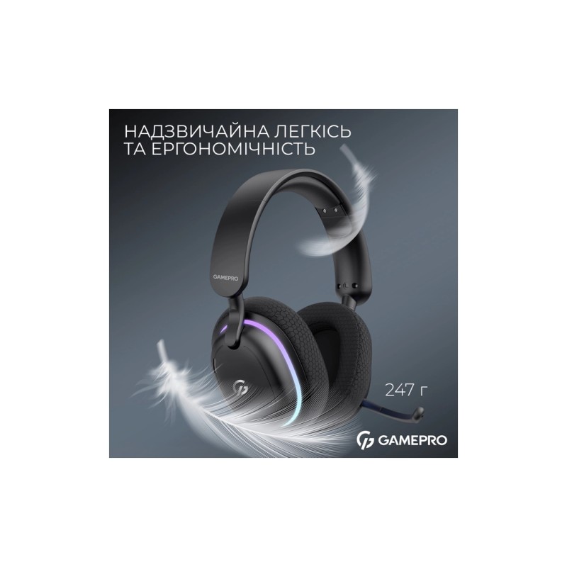 Наушники GamePro Asgard Bragi 7.1 RGB Tri-Mod Black (HSW250B)