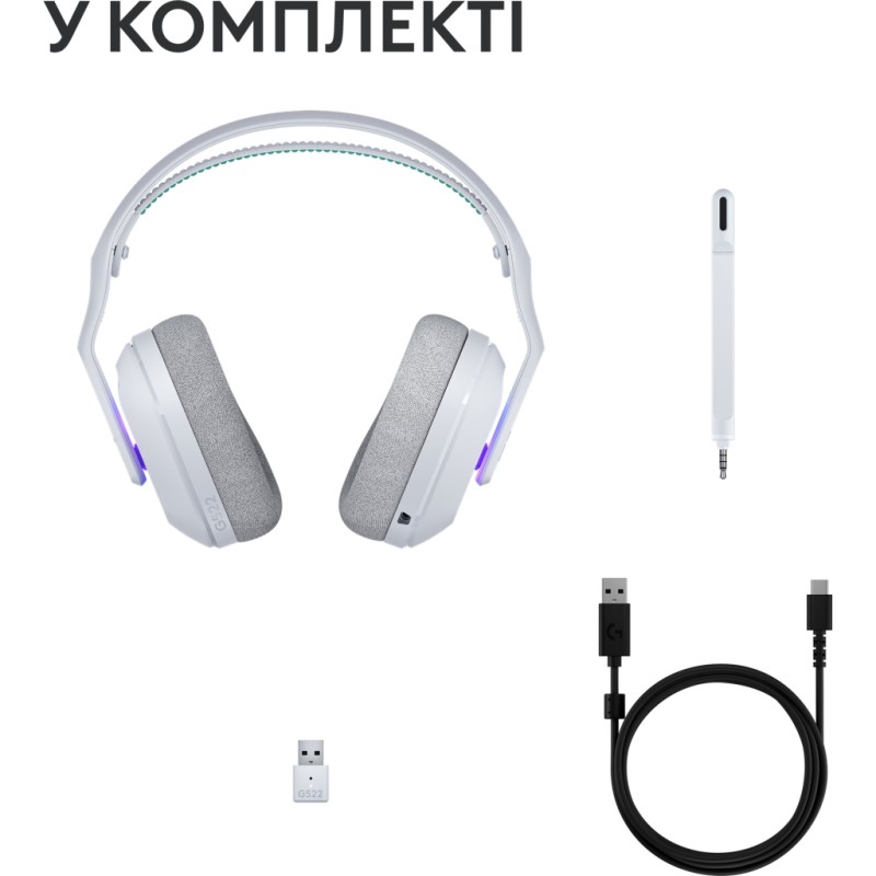 Навушники Logitech G522 Lightspeed Wireless Gaming Headset White (981-001550)