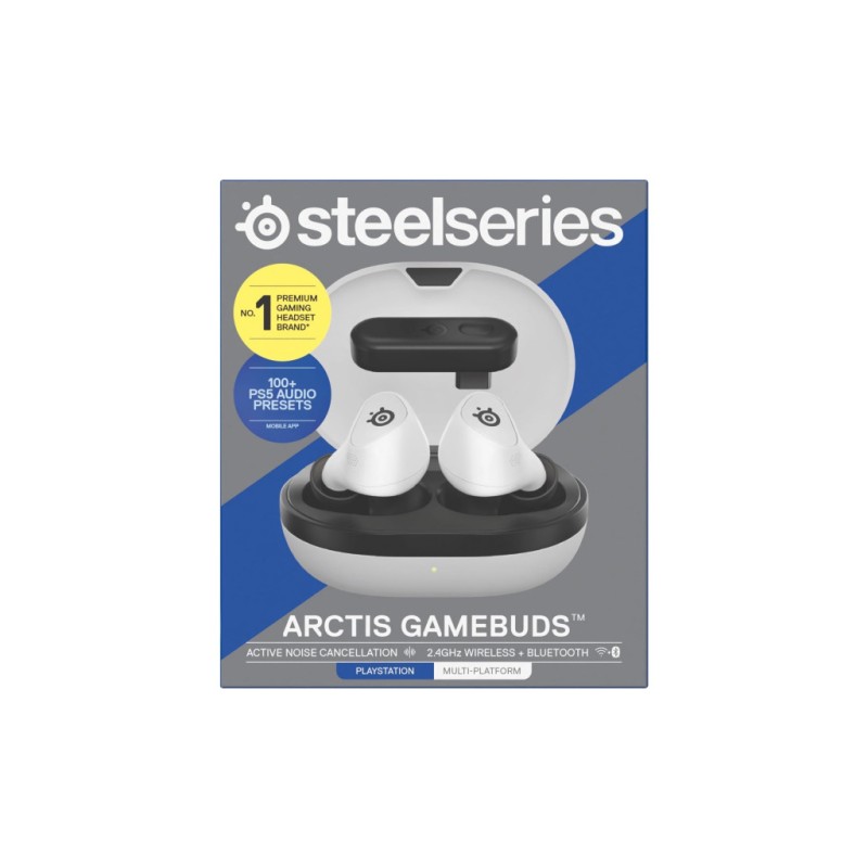 Навушники SteelSeries Arctis GameBuds Bluetooth White (61682)