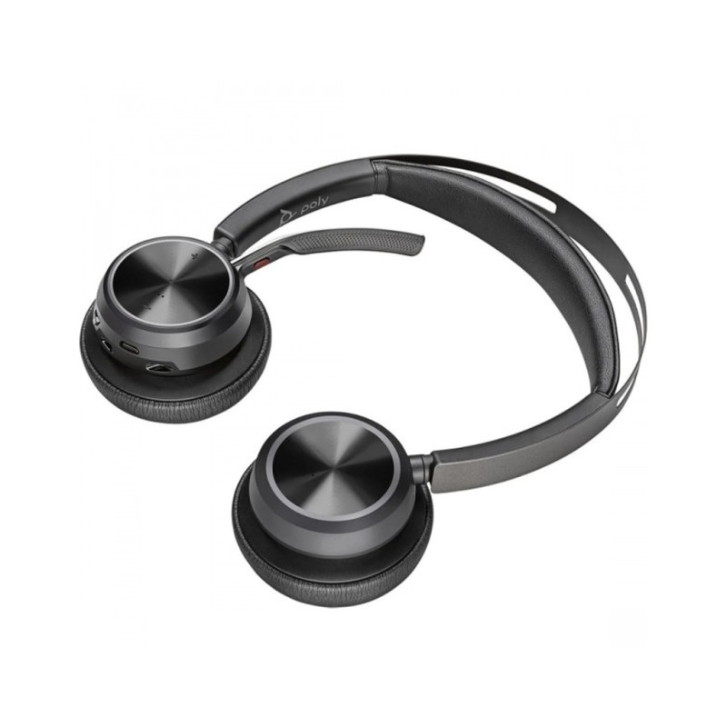 Наушники Poly Voyager Focus 2 MS Stereo USB-C + USB-C/A Adapter + Charging Stand Black (9T9J6AA)