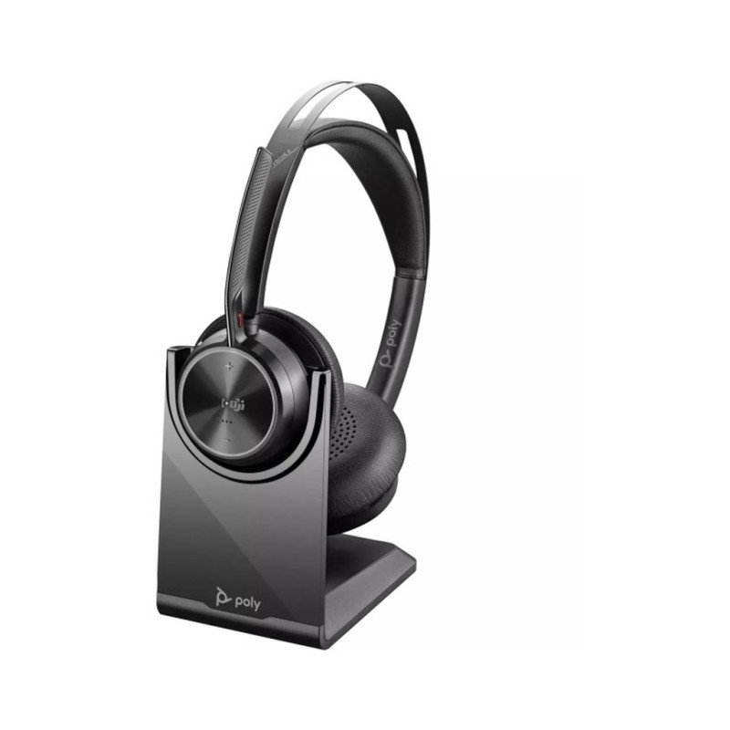 Наушники Poly Voyager Focus 2 MS Stereo USB-C + USB-C/A Adapter + Charging Stand Black (9T9J6AA)
