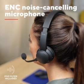 Наушники Trust Ayda Wireless ENC Black (25463)