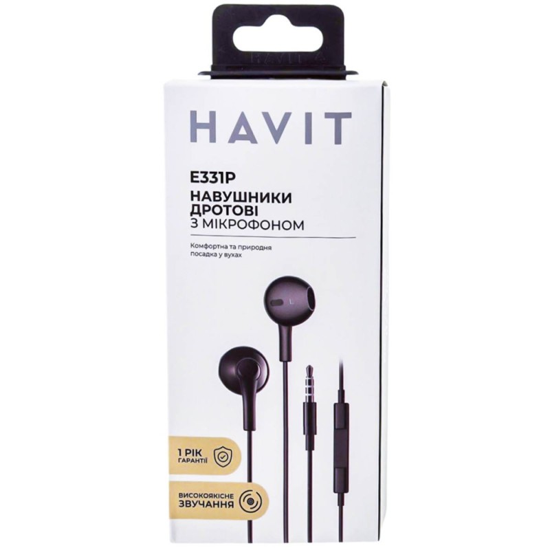 Наушники Havit HV-E331P Black (HV-E331P)