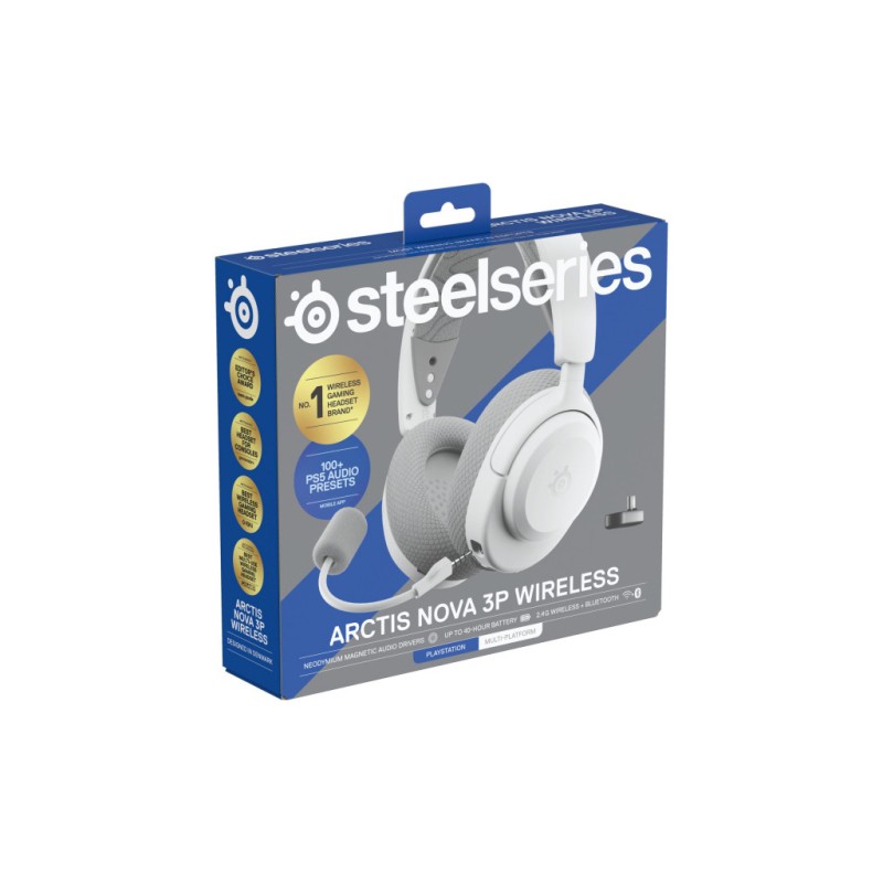 Наушники SteelSeries Arctis Nova 3P Wireless MultiPlatform White (61687)