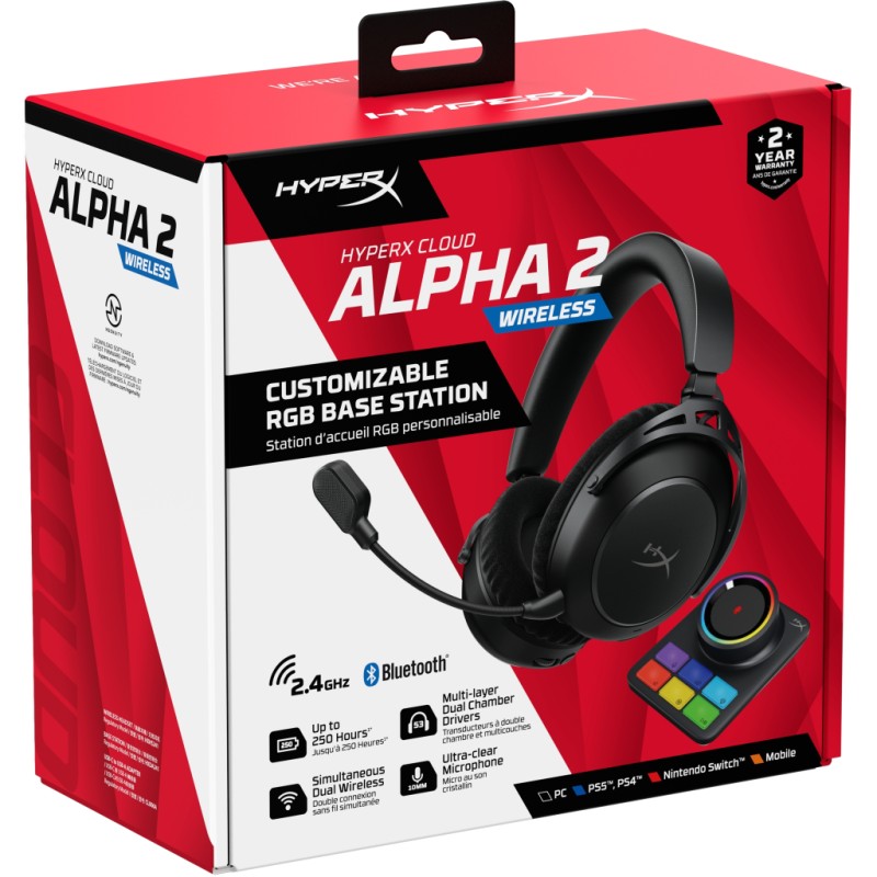 Наушники HyperX Cloud Alpha 2 Wireless Black (AJ5C7AA)