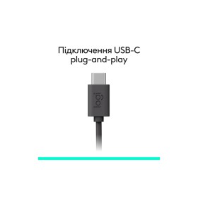 Наушники Logitech H390 USB-C Midnight Black (981-001576)