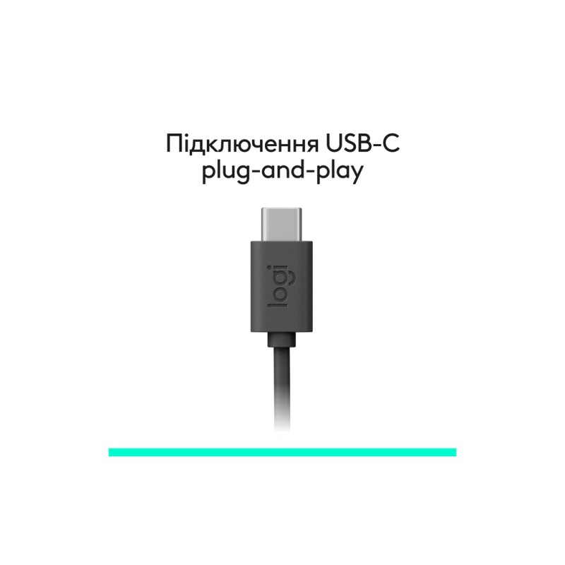 Наушники Logitech H390 USB-C Midnight Black (981-001576)