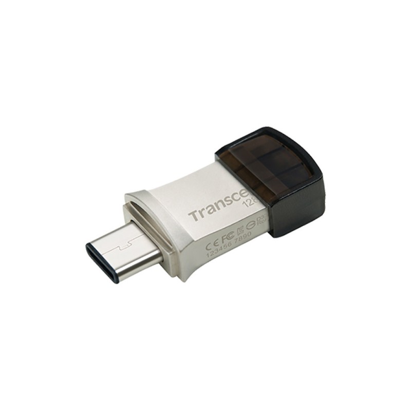 USB флеш накопичувач Transcend 128GB JetFlash 890 Silver USB 3.1/Type-C (TS128GJF890S)