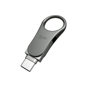 USB флеш накопитель Silicon Power 128 GB DriveMobile C80 USB 3.1 + Type-C Silver