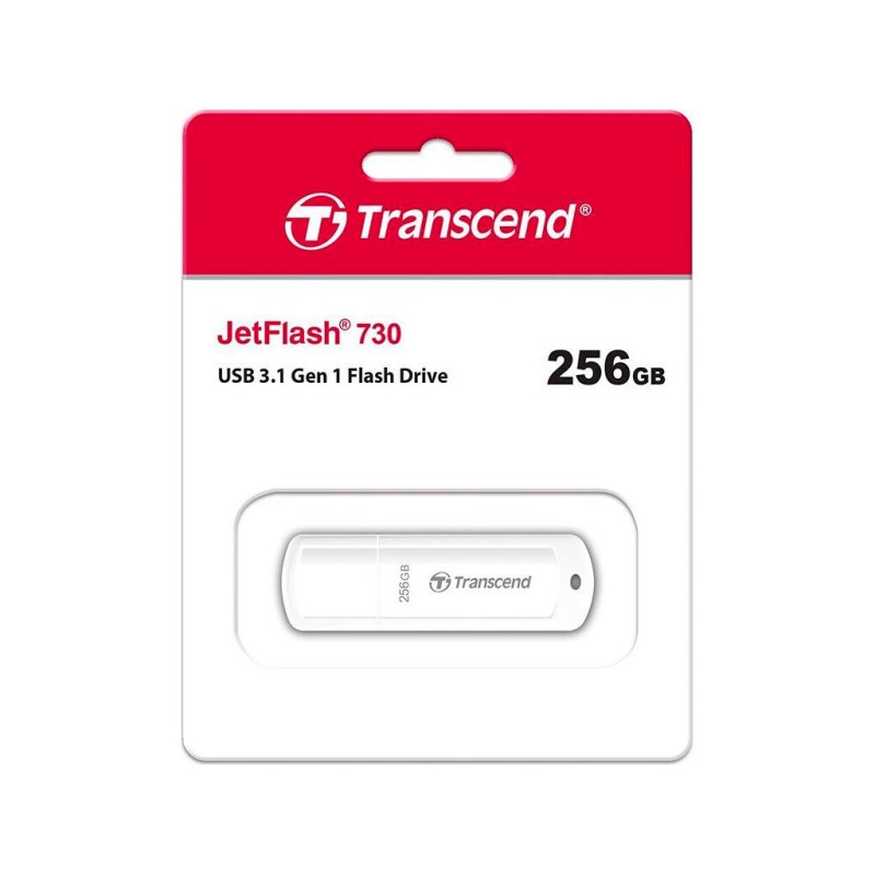 USB флеш накопитель Transcend 256GB JetFlash 730 White USB 3.1 (TS256GJF730)