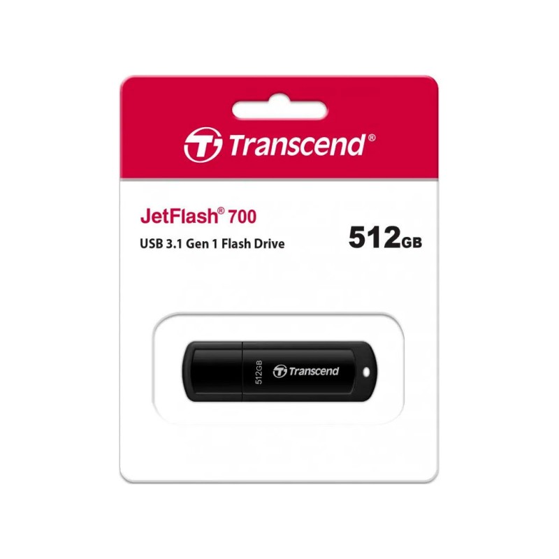 USB флеш накопичувач Transcend 512GB JetFlash 700 USB 3.1 (TS512GJF700)