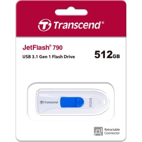 USB флеш накопитель Transcend 512GB JetFlash 790 White USB 3.1 (TS512GJF790W)