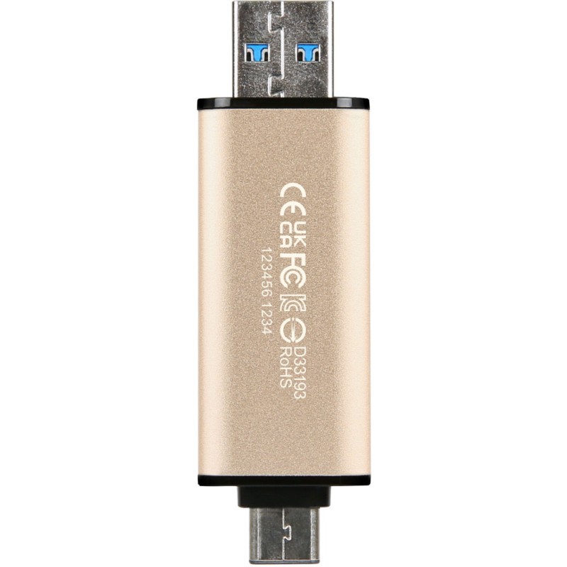 USB флеш накопичувач Transcend 512GB JetFlash 930C Gold-Black USB 3.2/Type-C (TS512GJF930C)