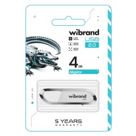 USB флеш накопитель Wibrand 4GB Aligator White USB 2.0 (WI2.0/AL4U7W)