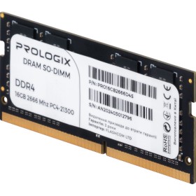 Модуль памяти для ноутбука SoDIMM DDR4 16GB 2666 MHz Prologix