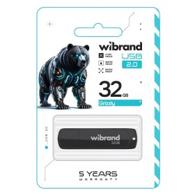 USB флеш накопитель Wibrand 32GB Grizzly Black USB 2.0 (WI2.0/GR32P3B)