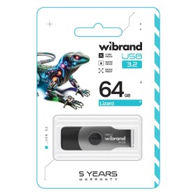 USB флеш накопитель Wibrand 64GB Lizard Black USB 3.2 Gen 1 (USB 3.0) (WI3.2/LI64P9B)