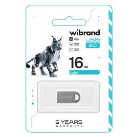 USB флеш накопитель Wibrand 16GB lynx Silver USB 2.0 (WI2.0/LY16M2S)