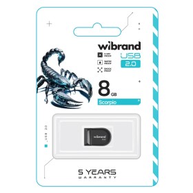 USB флеш накопитель Wibrand 8GB Scorpio Black USB 2.0 (WI2.0/SC8M3B)