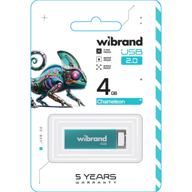 USB флеш накопитель Wibrand 4GB Chameleon Light Blue USB 2.0 (WI2.0/CH4U6LU)