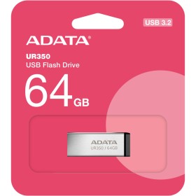 USB флеш накопитель ADATA 64GB UR350 Silver-Black USB 3.2 (UR350-64G-RSR/BK)
