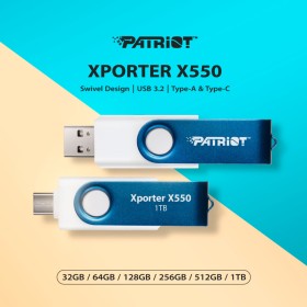 USB флеш накопитель Patriot 32GB Xporter X550 USB 3.2/Type-C (PS32GX550AAD)